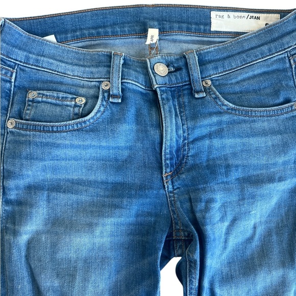 Rag & Bone Distressed Raw Hem Cropped Capri Jeans Size 25 - Picture 3 of 7